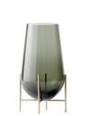Échasse Vase, Medium (H 45 cm, Ø 22/15 cm), Rauchig / Gebürstetes Messing