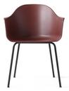 Harbour Dining Chair, Burned red, Black