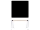 Seiltänzer Tisch, 75 x 120 x 120 cm, Linoleum schwarz, Schwarz
