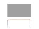 Seiltänzer Tisch, 75 x 190 x 90 cm, Linoleum grau, rot