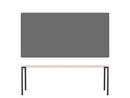 Seiltänzer Tisch, 75 x 220 x 90 cm, Laminat seidenmatt dunkelgrau, rot