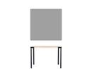Seiltänzer Tisch, 75 x 90 x 90 cm, Linoleum grau, Schwarz