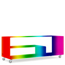 Sideboard R 111N, Einfarbig, Wunschfarbe (RAL Perl), Industrierollen