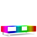TV Lowboard R 200N, Zweifarbig, Wunschfarbe zweifarbig (RAL Classic), Kufen lackiert in Außenfarbe