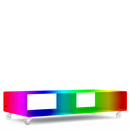 TV Lowboard R 200N, Zweifarbig, Wunschfarbe zweifarbig (RAL Classic), Transparentrollen