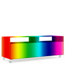 TV Lowboard R 109N, Einfarbig, Wunschfarbe (RAL Metallic), Transparentrollen