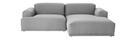 Connect Sofa Lounge, Zweisitzer, Lounge-Modul rechts, Stoff Remix light grey