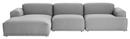 Connect Sofa Lounge, Dreisitzer, Lounge-Modul links, Stoff Remix light grey