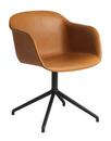 Fiber Armchair Swivel, Leder cognac