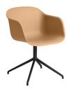 Fiber Armchair Swivel, Ocker