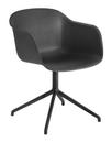 Fiber Armchair Swivel, Schwarz