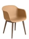 Fiber Armchair Wood, Ocker / dunkelbraun