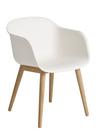 Details Muuto Fiber Armchair Wood Fiber Armchair Wood, Natural white / Eiche