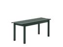 Linear Outdoor Bench , L 110 x B 39 cm, Dark green