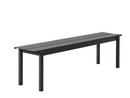 Linear Outdoor Bench , L 170 x B 39 cm, Schwarz