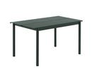 Linear Outdoor Table, L 140 x B 75 cm, Dark green