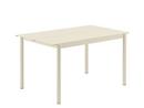 Linear Outdoor Table, L 140 x B 75 cm, Weiß