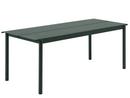 Linear Outdoor Table, L 200 x B 75 cm, Dark green