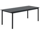 Linear Outdoor Table, L 200 x B 75 cm, Schwarz
