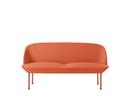 Oslo Sofa, Zweisitzer, Stoff Steelcut tangerine