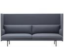 Outline Highback Sofa, Dreisitzer, Divina 154 - Slate blue