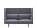 Outline Highback Sofa, Zweisitzer, Divina 154 - Slate blue