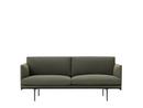 Outline Sofa, Zweisitzer, Stoff Fiord 961 - Greyish-green