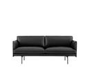 Outline Sofa, Zweisitzer, Leder schwarz