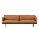 Outline Sofa, Dreisitzer, Leder cognac