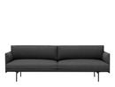 Outline Sofa, Dreisitzer, Stoff Remix 163 - Grey