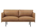 Outline Studio Sofa, Leder cognac