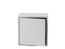 Stacked Shelf Module 2.0, M (43,6 x 43,6 x 35 cm), Mit Tür, Hellgrau