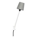 Rosi Lamp, Aluminium silber eloxiert, Hellgrau