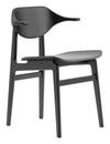 Buffalo Dining Chair, Eiche schwarz lackiert, Ohne Sitzpolster