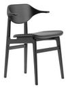 Buffalo Dining Chair, Eiche schwarz lackiert, Leder Dunes anthrazit