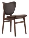 Elephant Dining Chair, Eiche dunkel geräuchert, Leder Dunes dark brown