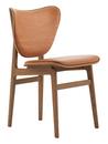 Elephant Dining Chair, Eiche hell geräuchert, Leder Dunes cognac