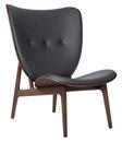 Elephant Lounge Chair, Leder Dunes anthrazit, Eiche dunkel gebeizt