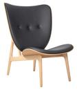 Elephant Lounge Chair, Leder Dunes anthrazit, Eiche natur