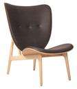 Elephant Lounge Chair, Leder Dunes dark brown, Eiche natur