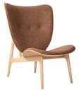 Elephant Lounge Chair, Leder Dunes rust, Eiche natur