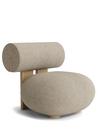 Hippo Lounge Chair, Wolle Bouclé sand, Eiche natur