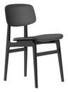 NY11 Dining Chair, Eiche schwarz lackiert - Leder Ultra black