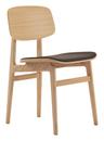 NY11 Dining Chair, Eiche natur - Leder Dunes dark brown