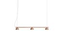 Blush Rail Pendelleuchte, 3 Schirme, Warm beige