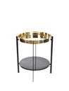 Deck Table, Messing, Schwarz Marquina