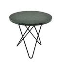 Mini O Table, Grün Indio, Stahl, schwarz pulverbeschichtet