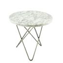 Mini O Table, Weiß Carrara, Edelstahl