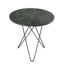 Tall Mini O Table, Grün Indio, Stahl, schwarz pulverbeschichtet