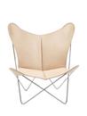 Trifolium Butterfly Chair, Natur, Edelstahl